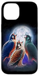 iPhone 14 3 Falcon Howling At The Moon Funny Hawk Bird Lover Birder Case