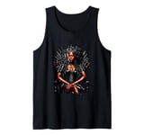 Graceful Black Queen On Throne Art Tank Top