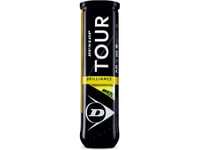 Tennis Balls Dunlop Tour Brilliance Uppermid 4-Tube Itf