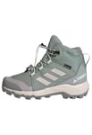 adidas Mixte Enfant Terrex Mid Gore-TEX Hiking Shoes Kids Chaussures de randonnée, Silver Green/Putty Mauve/preloved Fig, 33.5 EU