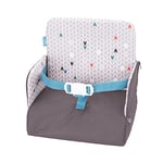 Badabulle Rehausseur de Chaise Enfant Yummy Travel, Nomade, Léger & Pliage Ultra Compact, Universel, Adapté à Toutes les Chaises, Rangements Compartimentés Intégrés