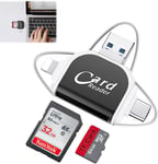 Lecteur De Carte Sd Tf Universel Multi-Ports 4 En 1,Lecteur De Carte Sd/Micro Sd Pour Téléphone Android,Lecteur De Carte Mémoire,Plug And Play.[P473]