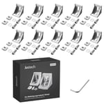 Justech 10pcs Joint à Angle Droit 4040 Support d'Angle de Forme L d'Angle de 90 Degrés en Aluminium avec Kit de Fixation pour Porte Fenêtre Meuble etc