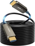 Câble HDMI Fibre Optique 20m, 8K HDMI 2.1 Fibre Haute Vitesse Câble Supporte 8K@60Hz,48Gbps,Compatible with Blu-Ray,Xbox,TV 4K Ultra HD (20M)