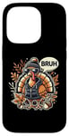 Coque pour iPhone 14 Pro Pinceau à dinde Funny Cool pour Thanksgiving, automne