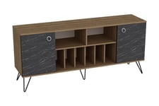 Sidobord Tomoe 180 cm - Valnöt|Svart Sideboard & skänk