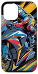 Coque pour iPhone 12/12 Pro Moto Rider Vintage Moto Grand Prix Light Knight