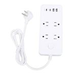 New Smart Plug Power Strip Flat Plug Power Strip With 4 USB Ports 20W 4 AC Outle