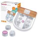 Beurer FB 65 Wellness Bain de pieds à bulles avec chauffage de l'eau et éclairage activable, station de pédicure rotative intégrée, massage relaxant par vibrations et bulles