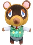 San-Ei - Animal Crossing - Peluche Tom Nook - Licence Nintendo - 17 cm, Marron