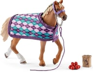 SCHLEICH, English Thoroughbred with blanket, , SHL42360