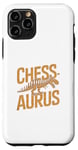 Coque pour iPhone 11 Pro Chessaurus Jeu d'échecs amusant Dinosaure T-Rex Joueur d'échecs