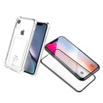 iPhone XR - 1 Set Skal med Korthållare och Skärmskydd Transparent