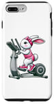 Coque pour iPhone 7 Plus/8 Plus Lapin de Pâques sur vélo elliptique Gym Fitness Workout