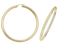 James Moore TH ER1004-60 9k Yellow Gold Hoop Earrings 60 mm Jewellery