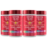 Seven Seas Cod Liver Oil Plus Multivitamins Omega3 Fish Oil Pack 4 x 90 Capsules