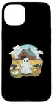 iPhone 15 Plus Funny Ghost Farmer Halloween Barnyard Farm Animal Cute Ghost Case