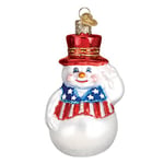 Old World Christmas Ornaments: Snowman Assortment Glass Blown Ornaments for Christmas Tree, Patriotic