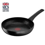 Tefal Titanium Stone Strength Frying Pan 24cm, High-Performance Non-Stick Coating, Metal Spatula Safe, All Stovetops Including Induction, E1050444
