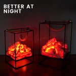 Bonfire Lamp Flameless LED Light Fake Fireplace Lamp Iron Home Decoration New