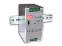 MEAN WELL DR-120-12, 120 W, 170 - 264 V, 47 - 63 Hz, 36 ms, 80%, Over-spenning (volt), Overoppheting, Overbelastning, Kortslutning