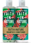 Faith In Nature Natural Aloe Vera Shampoo and Conditioner Set, Rejuvenating, & 2
