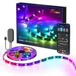 Govee Ruban à LED USB, 2M Magic 5050 Dream Couleur Bande Led Musique Rétroéclairage TV, Microphone Intégré et avez IC, Contrôler par APP, Bande Lumineuse Décoration pour TV, Miroir, Ordinateur, etc.