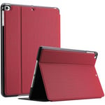 ProCase Étui pour iPad 9.7”, iPad 6, iPad 5, iPad Air 2, iPad Air 1, Modèle: A1893 A1954 A1822 A1823 A1566 A1567 A1474 A1475 A1476, Étui Housse de Protection Anti-Chute, Rabat Magnétique Stable-Rouge