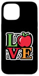 Coque pour iPhone 15 Apple Love - Amateur de fruits de pomme coloré vintage