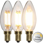 3-step dimming Kronljuslampa Soft Glow LED 4,0W 400lm E14