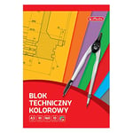 Herlitz® Bloc Techique Coloré | Format Feuille A3 | 10 Cartes Colorées | Papier multicolore pour dessin, peinture au crayon, croquis au crayon, découpe | Poids 160 g/m² | Pratique