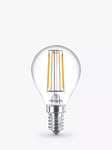 Philips 4.3W E14 SES LED Non-Dimmable Classic Bulb, Clear