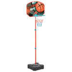 vidaXL Flyttbar basketkorg justerbar 109-141 cm 80355