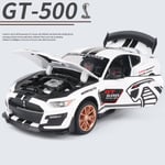 1/24 Mustang Shelby GT500 metalliseos Urheiluautomalli Diecasts Metal Lelu Automalli Ääni Valokokoelma Lasten