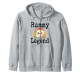 Funny Rummy Legend Card Game Winner Winning Game Night Dad Zip Hoodie