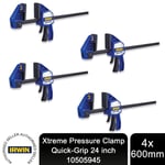 Irwin Quick-Grip Xtreme Pressure Clamp, Q/GXP24N One Handed 600mm/24Inch, 4 Pack