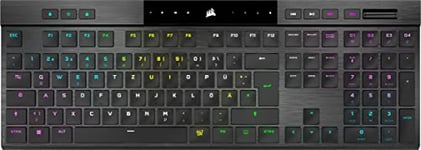 Corsair K100 RGB AIR Wireless Ultra-Thin Mechanical Gaming Keyboard, Cherry ULP Tactile - Schwarz, D