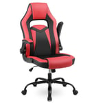 Youhauchair Chaise Gaming, Fauteuil Gaming Ergonomique avec Accoudoirs Rabattables, Chaise Bureau en Cuir PU, Siege Gaming, Chaise Gamer Jusqu'à 150kg