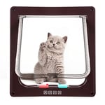 Sailnovo Cat Flap Dog Flap 4 Way Magnetic Clasp for Cats, Large Dogs 23.5 x 25 x 5.4cm Dog Door Cat Door Pet Flap, Install Easily with Telescopic Frame.