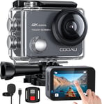 Action Cam Native 4K 60Fps 20Mp Touch Screen Wi-Fi Caméscope Avec Zoom 8X Nouvelle Eis Antishake,Boîtier De Caméra Sous-Marine Étanche 40 M,Microphone Extérieur,2 X 1350 Mah Batteries