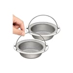 Linghhang - Lot de 2 Filtre à évier de Cuisine, Crépine de Vidange d'évier en Acier Inoxydable avec Poignée Relevable, Diamètre Extérieur 11 cm x