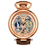 Stührling Mens Rose Gold Emperor’s Grandeur Automatic 49mm Skeleton - One Size