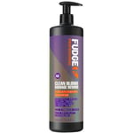 Fudge Professional Clean Blonde Damage Rewind Shampoo, Bulk Size, Intense Purple Toning for Blonde hair, Bond Repair Technology, Sulfate Free, 1 Litre