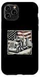 iPhone 11 Pro Semi-Trailer Trucker Big Rig American Flag Truck Driver Case