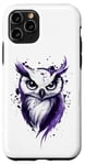 Coque pour iPhone 11 Pro Hibou mauve mystique