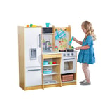 KidKraft Cuisine Enfant en Bois Fresh Harvest, Dinette incluant Accessoires, ustensiles, Distributeur de glaçons, Jeu d'imitation, Jouet Enfant dès 3 Ans, 10065