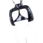 Women's Black bondage PU Leather Straitjacket Straight Jacket  do customer size