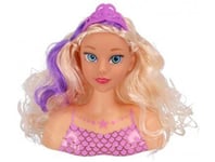 Tete a coiffer Princesse Sirene 18 cm, 6 accessoires - Cheveux blonds - Coiffure