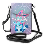 DJNGN Sylveon Fashion Lady Sac à bandoulière Sac Diagonal Sac de téléphone Portable Portefeuille Petit Sac à Main pour téléphone Portable