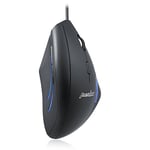 Perixx PERIMICE-508 Vertical Ergonomic Mouse - Programmable - Natural Ergonomic Vertical Right Handed Design